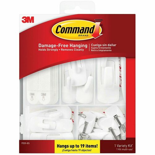 3M  Hooks,GenPurpose,Asstd,0.5-16lbCap,Plastic,54Pieces/PK,WE