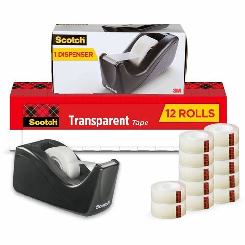 3M  InvisibleTape,Permanent,Mending,1"Core,0.75"x83.33',12/PK,CR