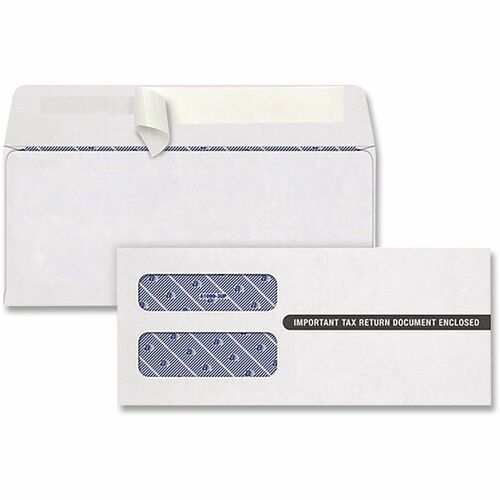 Tops  3-Up 1099-NEC Peel and Seal Double-Window Security Tint Envelopes, Commercial Flap, 8.75 x 3.75, White, 24/Pack