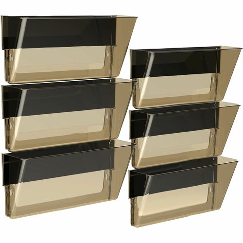 Storex Industries Corporation  Unbreakable Magnetic Wall File, Legal/Letter Size, 16" x 4" x 7", Smoke