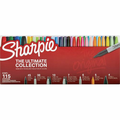 Newell Brands  Permanent Marker, Storage Case, AST Point, 115/BX, Assorted