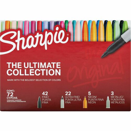 Newell Brands  Permanent Marker, Storage Case, Fine Point, 72/BX, Assorted
