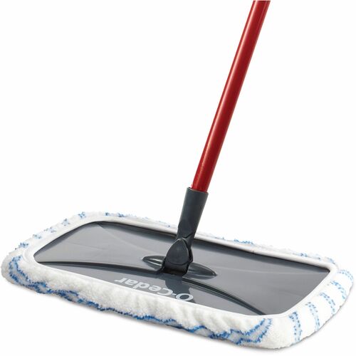 O-Cedar  Mop,Dry/Wet,Microfiber,w/Red Handle,White/Black/Blue-FHP168120