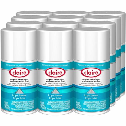 Claire Manufacturing Co  Air Freshener,Metered,Tropic Breeze,7 oz,12/CT
