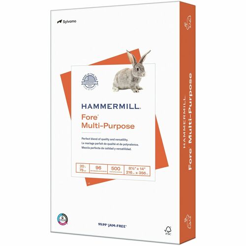 Hammermill  Paper,Multipurpose,96GE,20 lb,8-1/2"x14",10RM/CT,WE-HAM103291CT