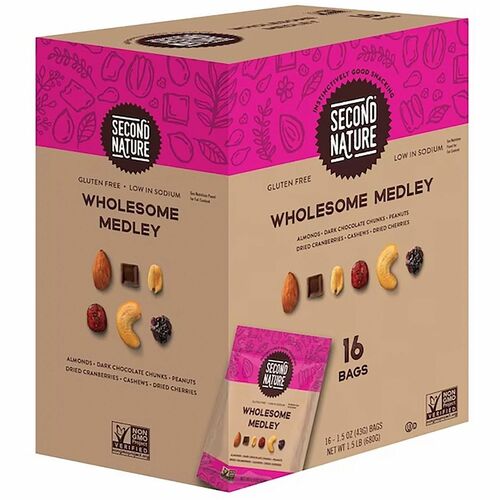 Office Snax  Trail Mix,Nuts/Cranberries/DK Choco,1.5 oz,16/BX