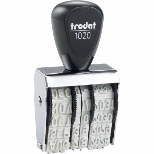 Trodat USA  Date Stamp, Rubber, Size 2, 4-Band, Month/Day/Year, Multi