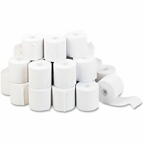 Universal  Impact and Inkjet Print Bond Paper Rolls, 0.5" Core, 2.25" x 150 ft, White, 100/Carton
