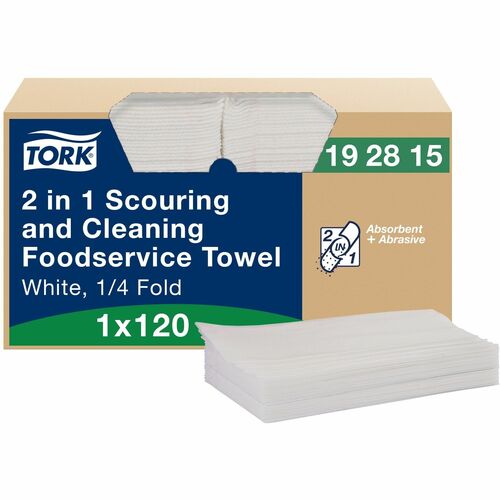 TORK  Cleaning Wipers,Scouring,Foodservice,2-in-1,120/CT,WE