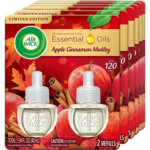 Reckitt Benckiser  Scented Oil Refill,Apple Cinnamon, .67oz,2/PK,6PK/CT,CL