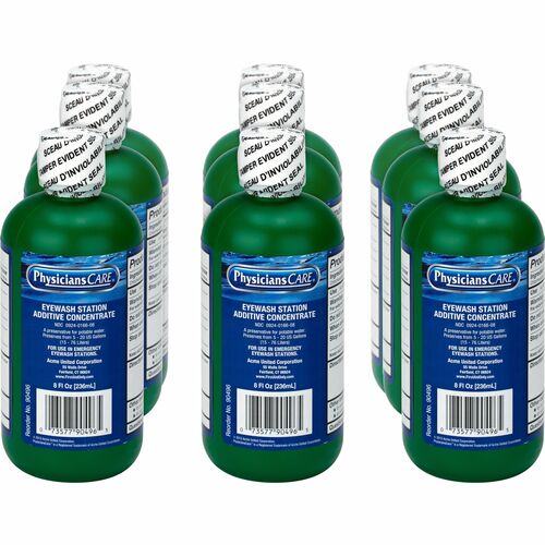 First Aid Only, Inc  Eyewash Additive,Concentrate,8 oz,12/CT,CL-FAO90496CT