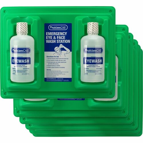 First Aid Only, Inc  Eyewash Station,Wall-Mount,Twin Bottles,32 oz,6/CT,CL-FAO24300CT