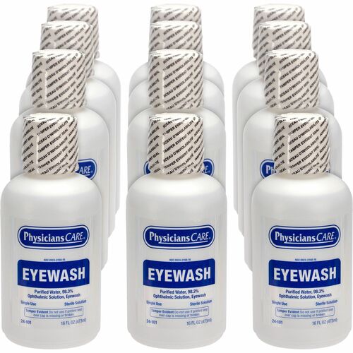 First Aid Only, Inc  Eyewash,Sterile,Ophthalmic,Nozzle,16 oz,12/CT,CL-FAO24101CT