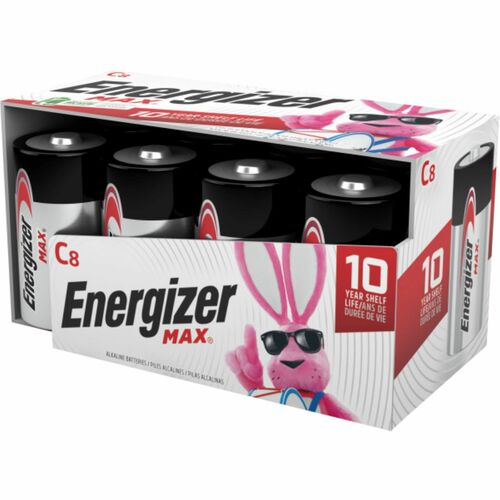 Eveready Battery Co Inc  Energizer Alkaline Battery, "C" Size, 8/PK-EVEE93FP8