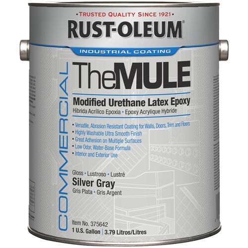 Rust-Oleum  Coating,AbrasionResistant,UrethaneLatexEpoxy,Gloss,SilverGY