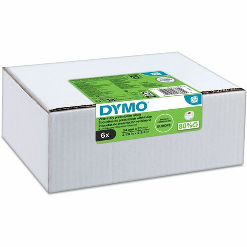 Dymo  Labels,f/LabelWriter,Vet,2-3/4"x2-1/8",400/RL,6RL/BX,WE-DYM2187328