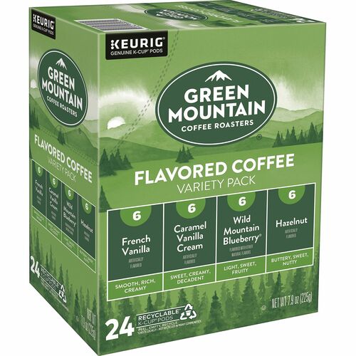 Green Mountain  Coffee,Flavored Variety,Light Roast,K-Cup,24/BX/4/CT-GMT9975CT