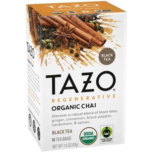 Tazo Tea Co  Black Tea, Tazo, Organic Chai, 16/BX,6/CT,Brown