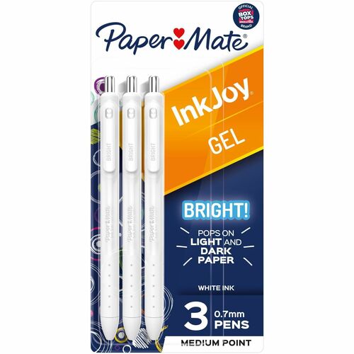 Paper Mate  Pens,Gel,Inkjoy,Retractable,Bright,0.7mm,3/PK,WE