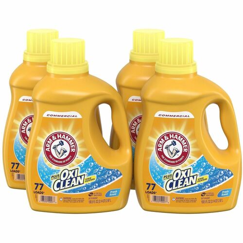 Church & Dwight Co., Inc.  LaundryDetergent,Liqui,HE,FreshScent,77Loads,100.5oz,4/CT,BE
