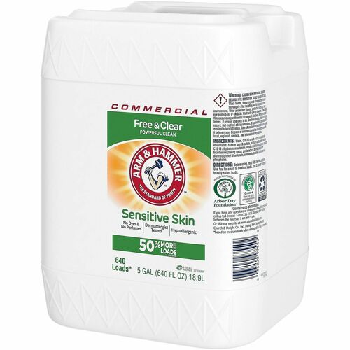 Church & Dwight Co., Inc.  LaundryDetergent,Scent&DyeFree,BakingSoda,5Gal,640Loads,CR