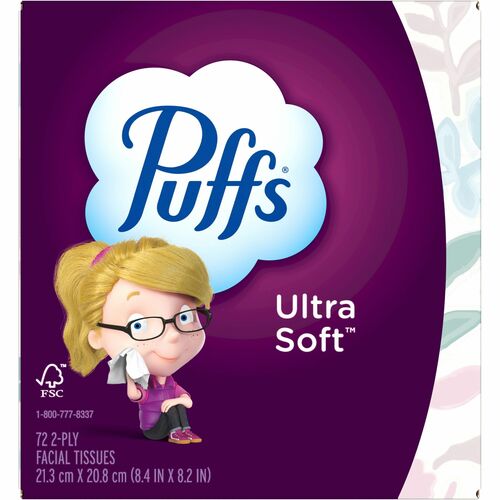 Procter & Gamble Commercial  Facial Tissues,Ultra Soft,Cube Box,72/BX,WE