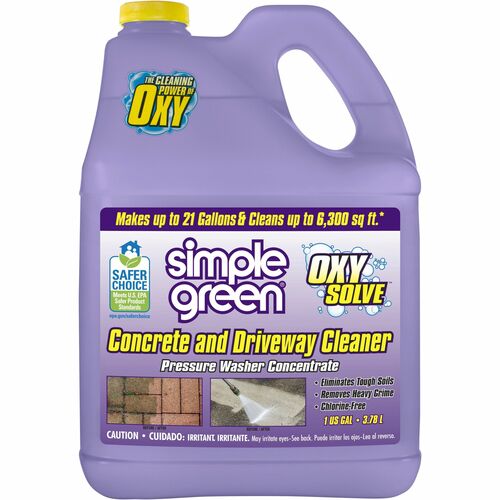 Simple Green  Concrete/Driveway Cleaner, 1 Gal, 4/CT, Clear