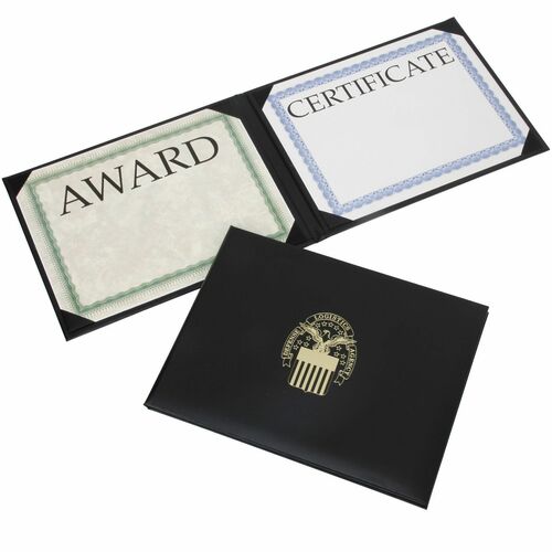 SKILCRAFT  Binder,Certificate,DLA Seal,Horizontal,Letter-Size,Padded,BK