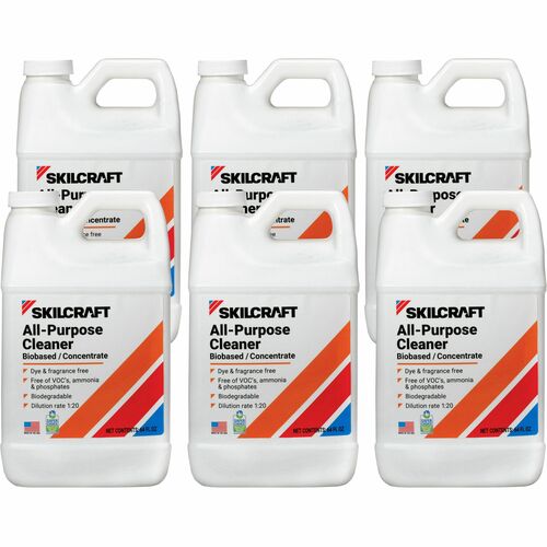 SKILCRAFT  Cleaner/Degreaser,All-Purpose,Biodegradable,0.5 Gal,6/BX