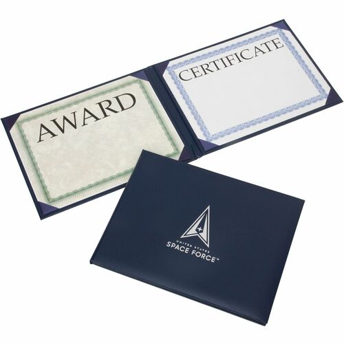 SKILCRAFT  Binder,Certificate,USSF Seal,Horizontal,LetterSize,Padded,BE