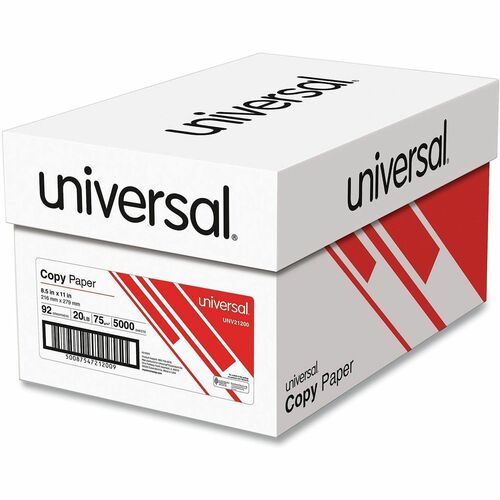 Universal  CopyPaper,92Bright,20lbBondWeight,8.5"x11",500Sheets/Ream,WE
