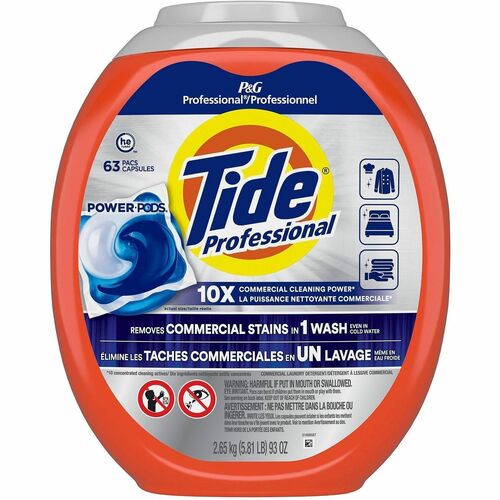 Procter & Gamble Commercial  Laundry Detergent,Pods,Commercial,63/PK,BE/WE