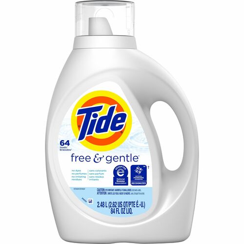 Procter & Gamble Commercial  Laundry Detergent, Liquid, Tide Free&Gentle, 84 oz