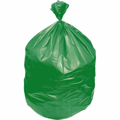 Heritage Bag Company  Can Liners,Eco,LLDPE,0.8mil,40-45 Gal,40"x46",150/CT,GN Tint-HERL8046TEER1