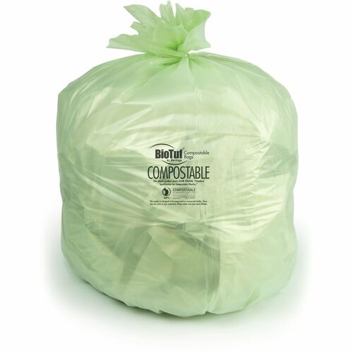 Heritage Bag Company  Can Liners,Bioplastic,0.88 mil,13 Gal,24"x32",200/CT,GN-HERY4832EER01