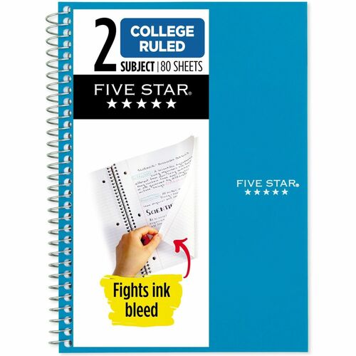 Mead  Notebook,2-Subject,College,80 Shts,6"x9-1/2",AST