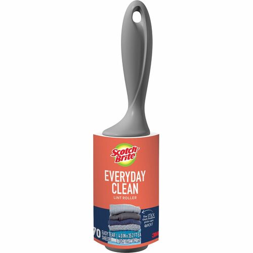 3M  Lint Roller, 70 Perforated Sheets, BK Handle/WE