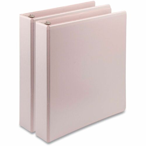 Samsill  Earth's Choice Plant-Based BOHO D-Ring View Binders, 1.5" Capacity, 11 x 8.5, Rose, 2/Pack