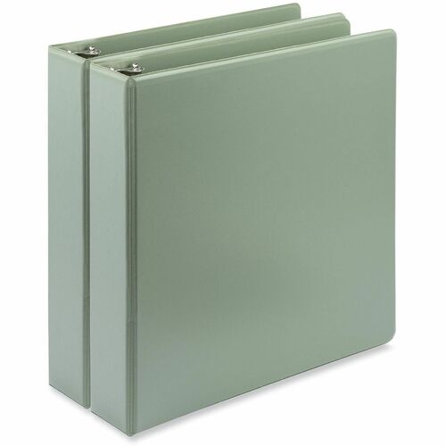 Samsill  Earth's Choice Plant Based BOHO D-Ring View Binders, 1.5" Capacity, 11 x 8.5, Sage, 2/Pack