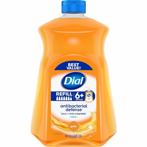 Dial Corporation  Hand Soap,Antibacterial,Liquid,Gold,52oz,Orange
