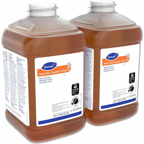 Diversey Care  Cleaner,Neutral pH,Citrus,Multipurpose,2.5 Liter,2/CT,Orange-DVO101109756