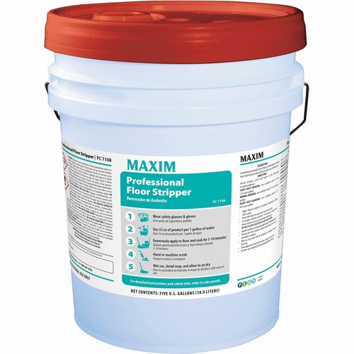 Midlab Inc  Floor Stripper,Concentated,Pro,Citrus,5 Gallon,White