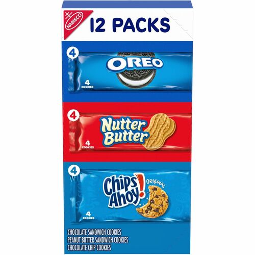 Mondelez International  Cookie Variety Pack,Oreos/Nutter Butter/Chips Ahoy,12/BX,MI