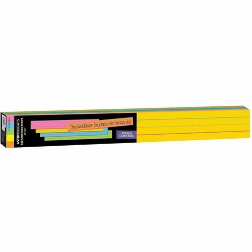 Wausau Papers  Sentence Strips,Dotted/2 Solid Lines,3"x24",100/PK,AST