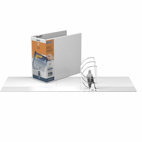 Stride, Inc.  View Binder,Quick Fit,D-Ring,6",11-1/4"x11-3/4",White