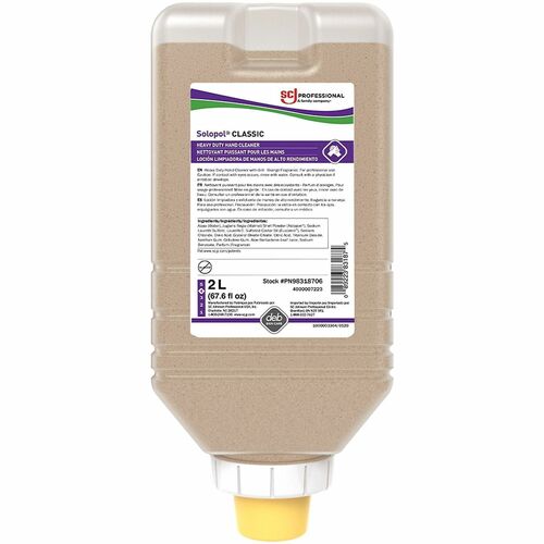 S.C. JOHNSON & SON, INC  Hand Soap,f/Grease,Heavy-Duty,Scrub.,Solvent-Free,2L,6/CT,BG