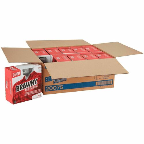 Georgia-Pacific  DryWipe,Dispsbl,D300,1Ply,Unscnt,9.25"x16",110/BX,10BX/CT,WE-GPC20075
