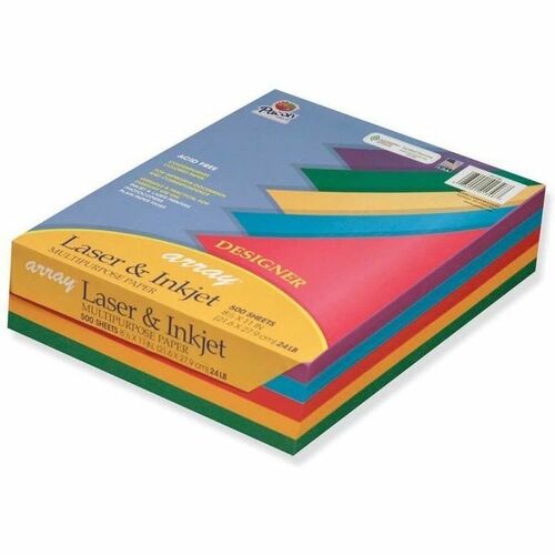 Pacon  Multipurpose Paper, 24 lb, 8-1/2"x11", 500/RM, AST Colors