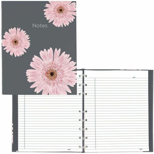 Rediform  Notebook,AcidFree,Ruled,WireBound,Perf,9.25"x7.25",PinkDaisy