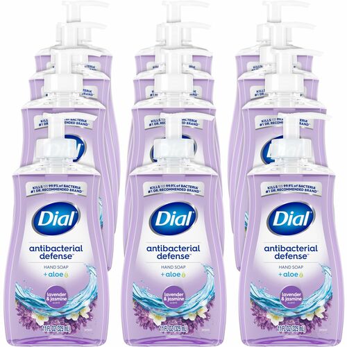 Dial Corporation  Hand Soap,Antibacterial,Liquid,Lavender,11oz,12/CT,Purple